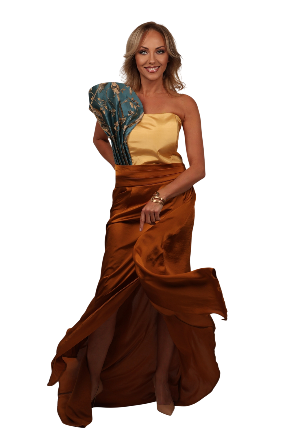 YELLOW AMAZON EVENING GOWN