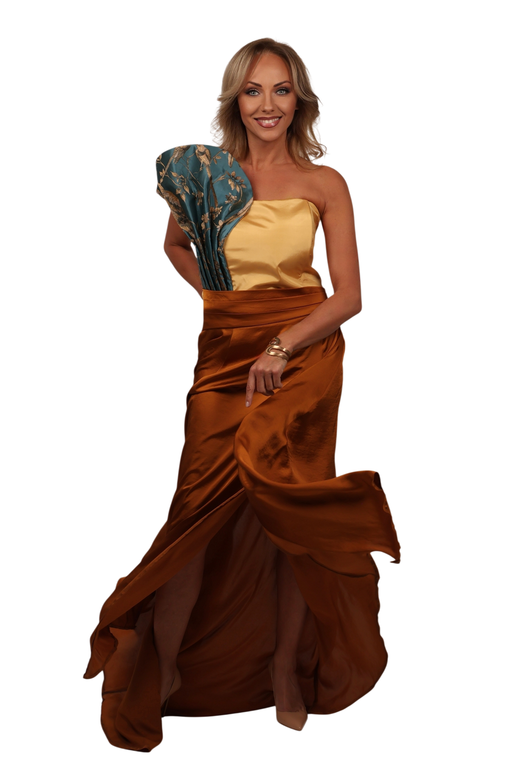 YELLOW AMAZON EVENING GOWN