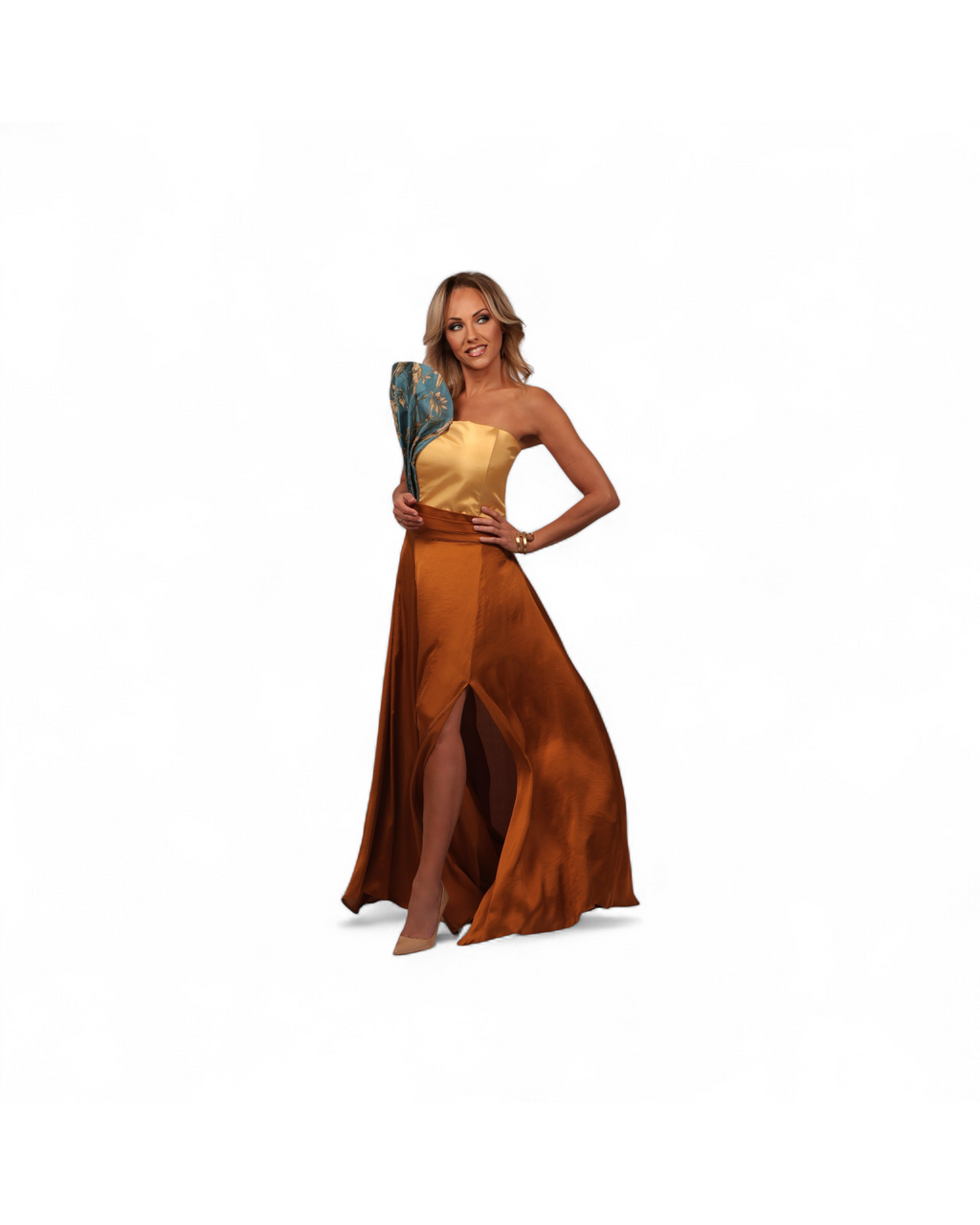 YELLOW AMAZON EVENING GOWN