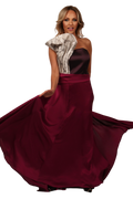 BURGUNDY AMAZON EVENING GOWN