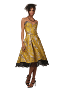 YELLOW AMAZON COCKTAIL DRESS