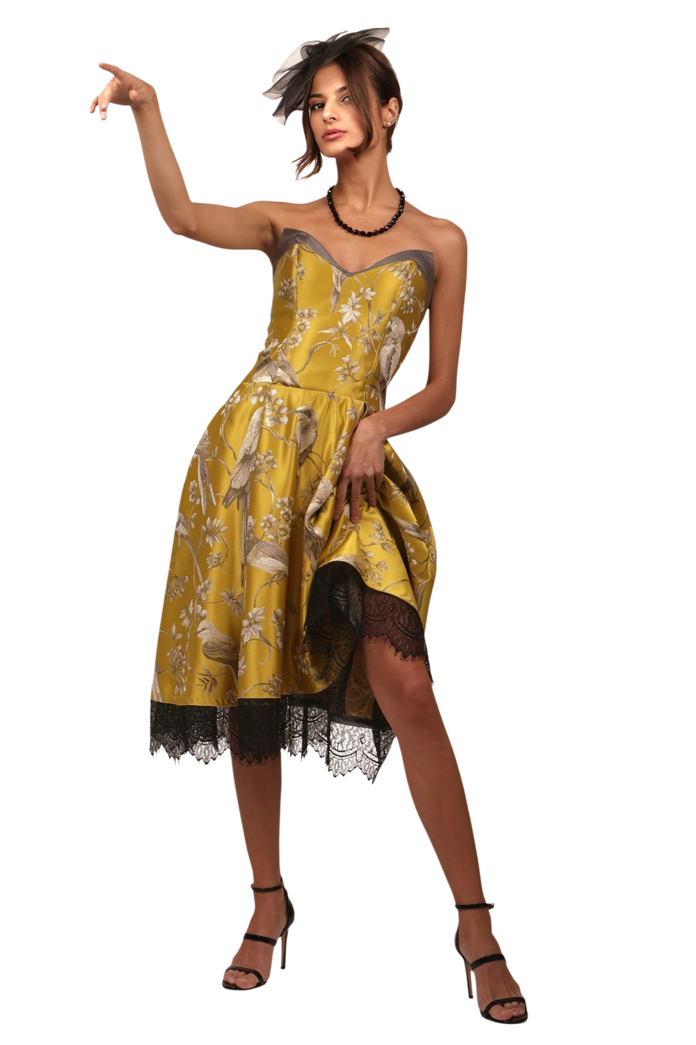 YELLOW AMAZON COCKTAIL DRESS